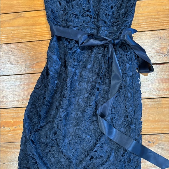 (707) ADRIANNA PAPELL NAVY BLUE DRESS - Picture 12 of 12